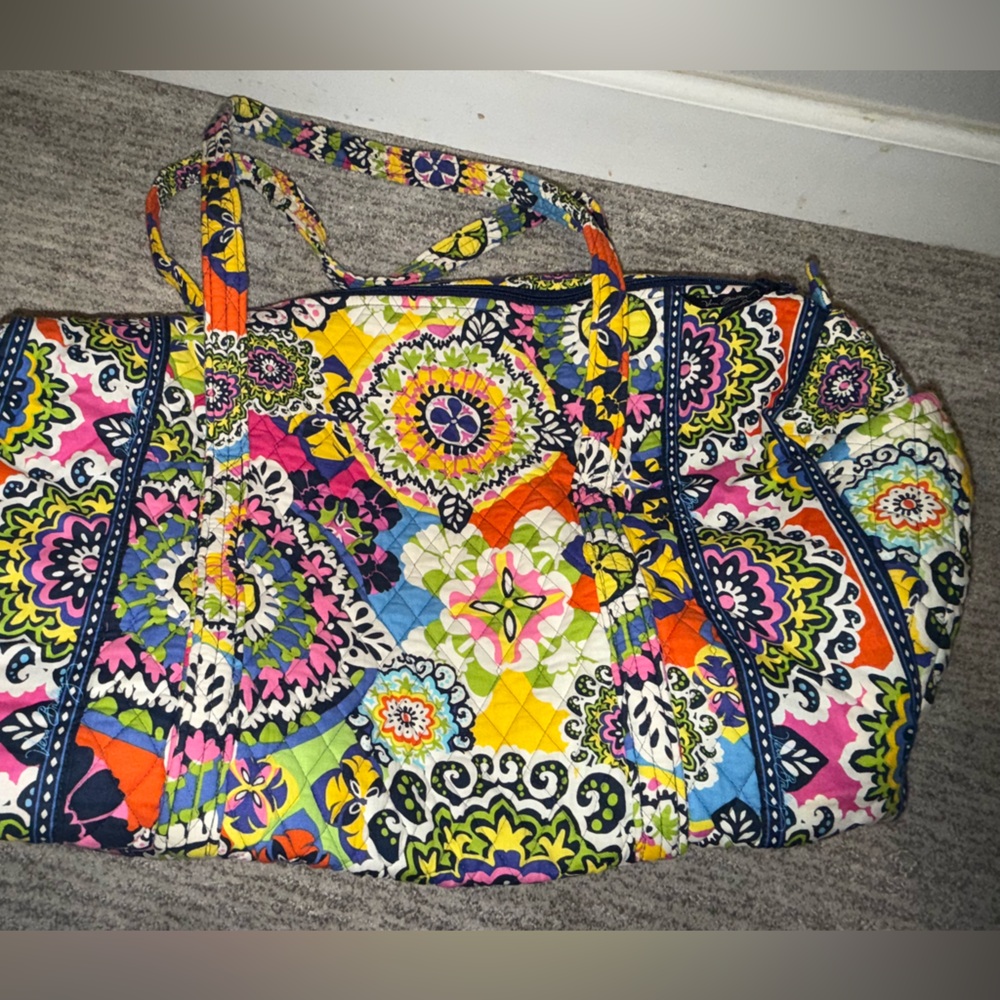 Vera Bradley Red and Pink Kaleidoscope Tote